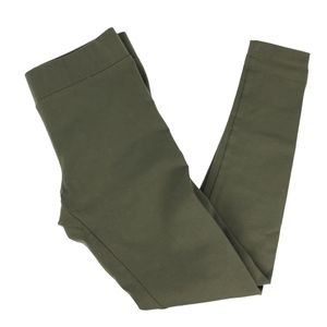 Matty M Womens Olive Green Leggings Thick Material Elastic Waist Size Small